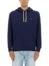 Polo Ralph Lauren Logo Hoodie In Blue