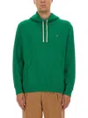 Polo Ralph Lauren Green Cotton Blend Sweatshirt In Green