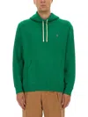 Polo Ralph Lauren The Rl Cotton-blend Fleece Hoodie Clothing In Green