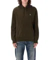Polo Ralph Lauren Mens Alpine Heather Zip-front Long-sleeve Cotton-blend Jersey Hoody In Green