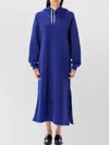 Polo Ralph Lauren Hoodie Knit Dress Side Slits In Blue