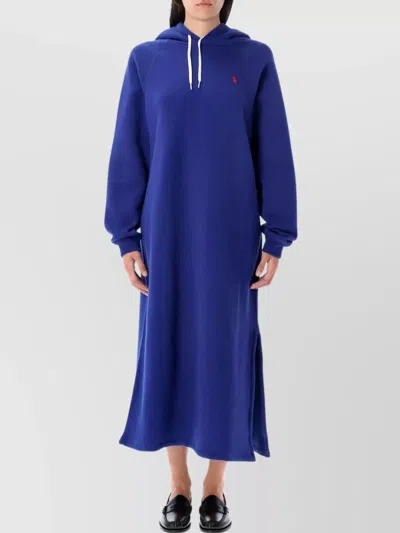 POLO RALPH LAUREN HOODIE KNIT DRESS SIDE SLITS