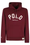 Polo Ralph Lauren Hoodie With Front Kangaroo Pocket In Classic Wine