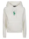 Polo Ralph Lauren Polo Pony Embroidered Drawstring Jersey Hoodie In Gray