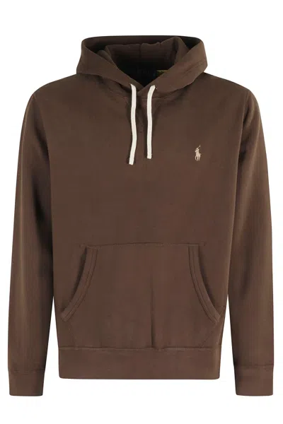 Polo Ralph Lauren Hoodie Long Sleeve In Brown