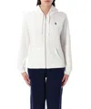 Polo Ralph Lauren Knitwear Hooded Sweatshirt Front Pockets In White