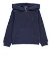 Polo Ralph Lauren Cotton Jersey Zipped Hoodie In Blue