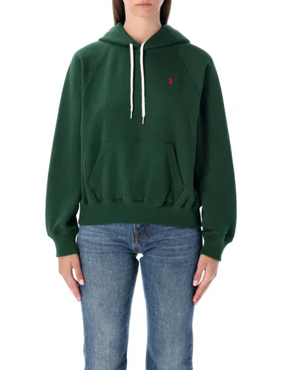 Polo Ralph Lauren Hoodie With Embroidered Pony Logo In Green