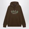 Polo Ralph Lauren Logo Hooded Sweatshirt In Brown
