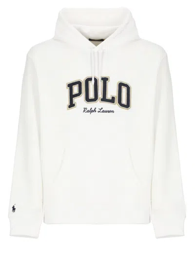 Polo Ralph Lauren Cotton Blend Sweatshirt In White