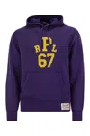 Polo Ralph Lauren Logo Fleece Hoodie In Purple
