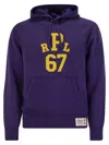 Polo Ralph Lauren Logo Fleece Hoodie In Purple