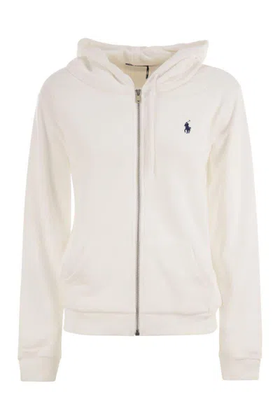 Polo Ralph Lauren Hoodie With Zip In Neutral