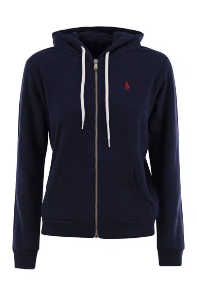 Polo Ralph Lauren Hoodie With Zip In Blue
