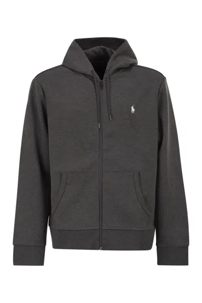 Polo Ralph Lauren Hoodie With Zip In Gray