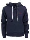 Polo Ralph Lauren Polo Pony-embroidered Zip-up Hoodie In Blue