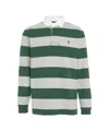 Polo Ralph Lauren Striped Pattern Long Sleeve Polo Shirt In Green