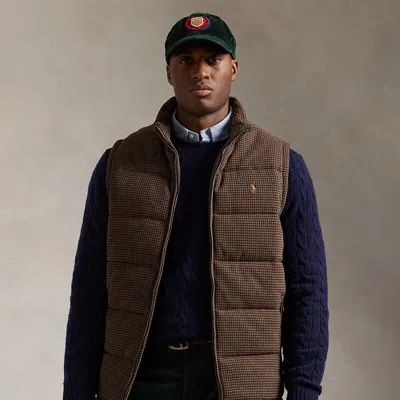 Polo Ralph Lauren Houndstooth Double-knit Vest In Cedar Heather Dogtooth