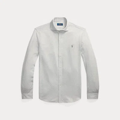Polo Ralph Lauren Houndstooth Jersey Shirt In Grey