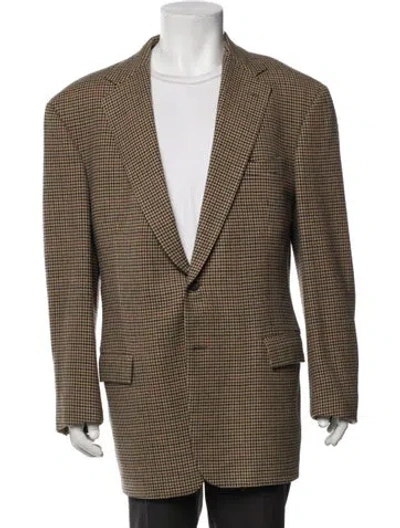 Pre-owned Polo Ralph Lauren Houndstooth Print Sport Coat In Neutral