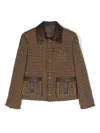 Polo Ralph Lauren Houndstooth Shirt Jacket In Brown