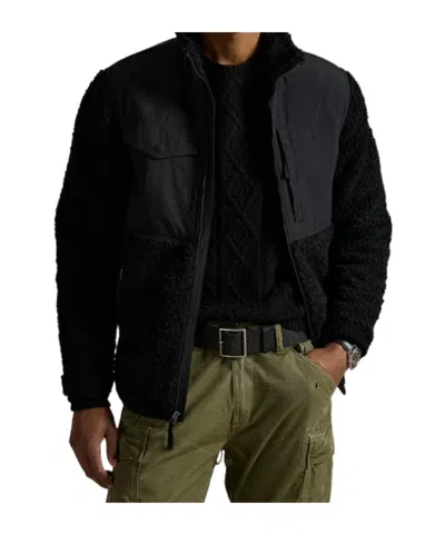 Polo Ralph Lauren Hybrid Mock Neck Jacket In Blue