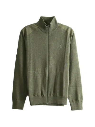 Polo Ralph Lauren Hybrid Mockneck Cardigan In Gray
