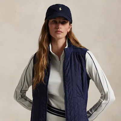Polo Ralph Lauren Hybrid Quilted-front Zip Vest In Refined Navy