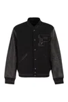 Polo Ralph Lauren Iconic Letterman Jacket In Black