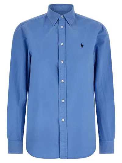 Polo Ralph Lauren Logo Embroidery Shirt Shirt And Blouse In Blue