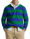 Polo Ralph Lauren Rugby Stripes Polo Shirt In Ath Grn/clsc Azure