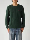 Polo Ralph Lauren Iconica Maglia A Trecce Lana E Cashmere. Regular-fit. Girocollo. Sweater In Green