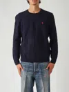 Polo Ralph Lauren Iconica Maglia A Trecce Lana E Cashmere. Regular-fit. Girocollo. Sweater In Blue