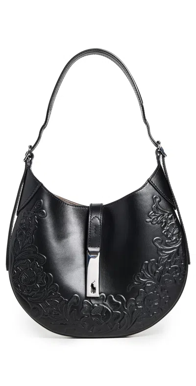 Polo Ralph Lauren Id Leather Small Shoulder Bag Black