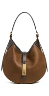 Polo Ralph Lauren Id Leather Small Shoulder Bag Luggage/tobacco In Brown