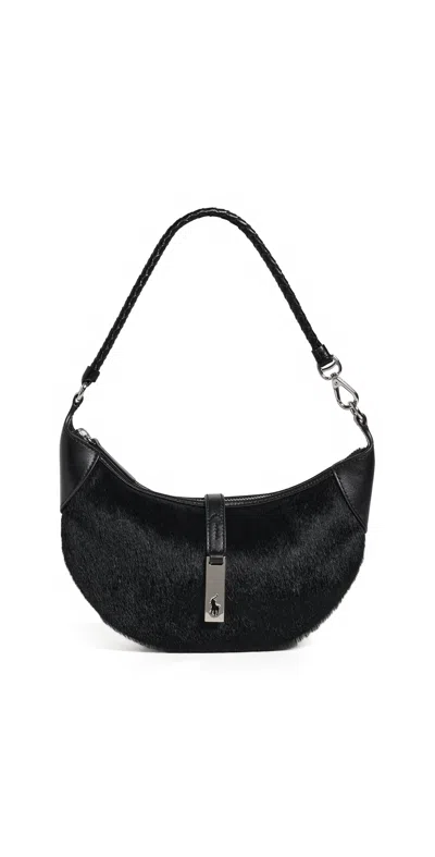 Polo Ralph Lauren Id Mini Haircalf Shoulder Bag Black