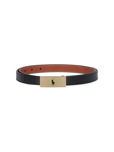 Polo Ralph Lauren Id Reversible Belt In Black