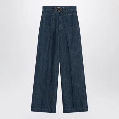 Polo Ralph Lauren Drop-crotch Wide-leg Jeans In Light Blue
