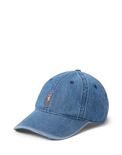 Polo Ralph Lauren Indigo Denim Ball Cap Man Hat Blue Size Onesize Cotton