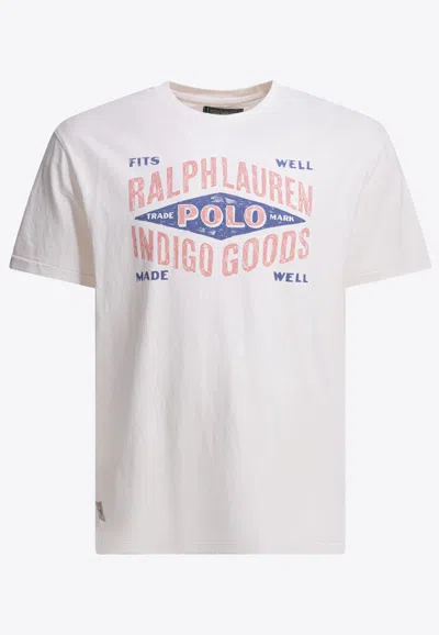 Polo Ralph Lauren Indigo Good Printed T-shirt In Gray
