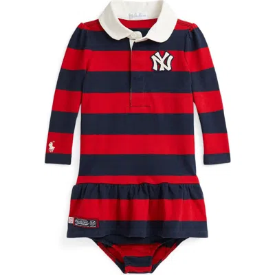 Polo Ralph Lauren Baby Girls Striped Yankees Jersey Dress In Multi