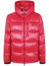 Polo Ralph Lauren Quilted Hooded Bomber Jacket With Zippered Pocket In Red