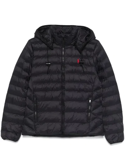 Polo Ralph Lauren Quilted Lightweight Jacket With Hood In Black