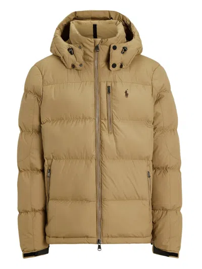Polo Ralph Lauren Insulated Hooded Padded Jacket In Brown