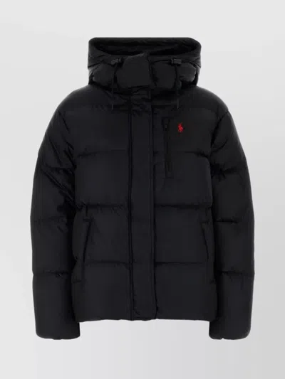 Polo Ralph Lauren Insulated Hooded Quilted Jacket In Black