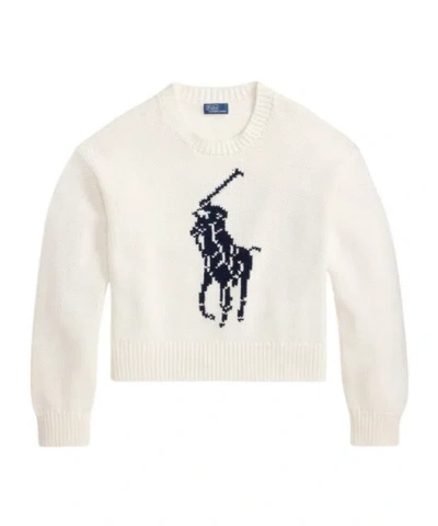 Polo Ralph Lauren Intarsia Logo Knitted Sweater In Multi