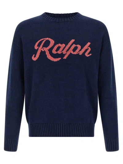 Polo Ralph Lauren Intarsia Logo Sweater Sweaters And Cardigans Blue