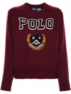 Polo Ralph Lauren Pullover Mit Intarsien-logo In Rot