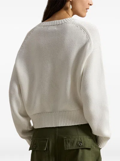 Polo Ralph Lauren Intarsia-knit Big Pony Sweater In White