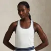 Polo Ralph Lauren Interlock Performance Tank In Ceramic White/navy